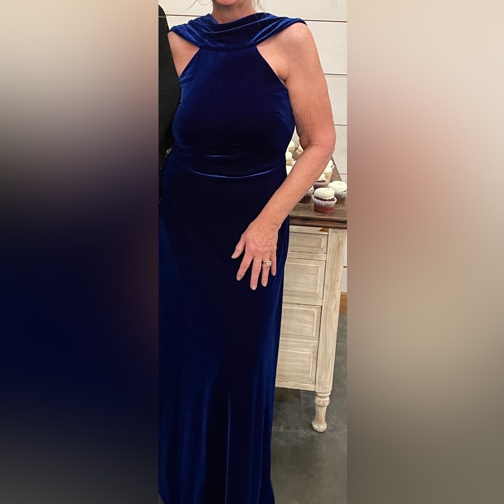 Betsy & Adam Blue Formal Gown size 8